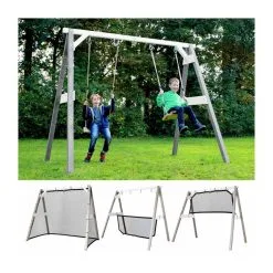 Axi House AXI Portique 4 En 1 Sports Fun Gris Blanc 160x254x207cm 8 Axi House AXI Portique 4 En 1 Sports Fun Gris Blanc 160x254x207cm -Jeux d'imitation Soldes B2CD 1011