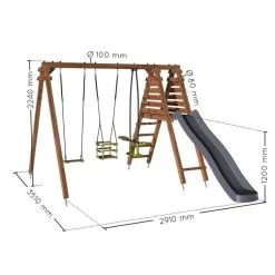 Soulet Portique En Bois TREFLE - 2,91x3,51x2,21 -Jeux d'imitation Soldes B2CD 1024