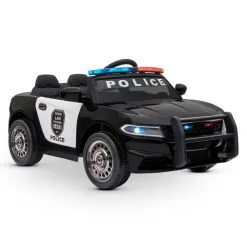 PLAY4FUN Voiture De Police électrique 2x 30W - Marche AV/AR, Gyrophares Et Mégaphone