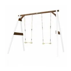 Axi House AXI Portique 4 En 1 Sports Fun Blanc Marron 160x254x207cm