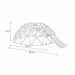 Alice's Garden Aire De Jeux Alice's Garden - Albe XXL - Dome D'escalade Avec Toboggan. Cage à écureuil. Station De Jeux Extérieure -Jeux d'imitation Soldes B2CD 1134