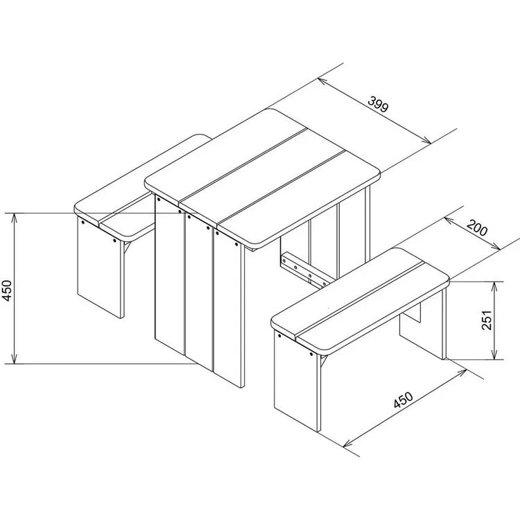 Axi House AXI Table Et Bancs Pour Pique-nique ZidZed 4 Axi House AXI Table Et Bancs Pour Pique-nique ZidZed – Image 2