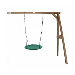 Axi House AXI Portique Mural En Bois Marron Avec Balancoire Siege Nid Rond