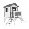 Axi House AXI Maisonnette Lodge XL En Bois Blanc Gris Toboggan Blanc -Jeux d'imitation Soldes B2CD 1158