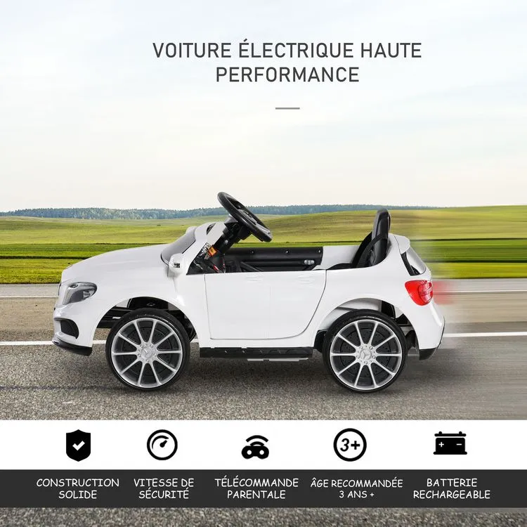 HOMCOM Voiture Véhicule électrique Enfant 6 V 7 Km/h Max. Télécommande Effets Sonores + Lumineux Mercedes GLA AMG Blanc 6 HOMCOM Voiture Véhicule électrique Enfant 6 V 7 Km/h Max. Télécommande Effets Sonores + Lumineux Mercedes GLA AMG Blanc – Image 4