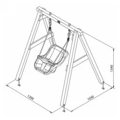 Axi House AXI Baby Swing Gris Et Blanc Avec Siege Gris Et Blanc -Jeux d'imitation Soldes B2CD 1221