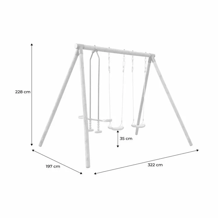 Alice's Garden Aire De Jeux NAROIT En Bois Avec 1 Face à Face Et 2 Balançoires - Pin Autoclave 7 Alice's Garden Aire De Jeux NAROIT En Bois Avec 1 Face à Face Et 2 Balançoires - Pin Autoclave – Image 5