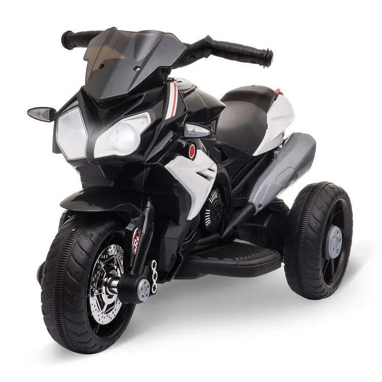 HOMCOM Moto électrique Pour Enfants 3 Roues 6 V 3 Km/h Effets Lumineux Et Sonores Noir 3 HOMCOM Moto électrique Pour Enfants 3 Roues 6 V 3 Km/h Effets Lumineux Et Sonores Noir
