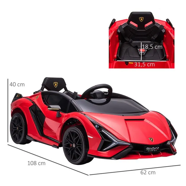 HOMCOM Voiture électrique Enfants De Sport Supercar 12 V - V. Max. 8 Km/h Effets Sonores + Lumineux Rouge 5 HOMCOM Voiture électrique Enfants De Sport Supercar 12 V - V. Max. 8 Km/h Effets Sonores + Lumineux Rouge – Image 3