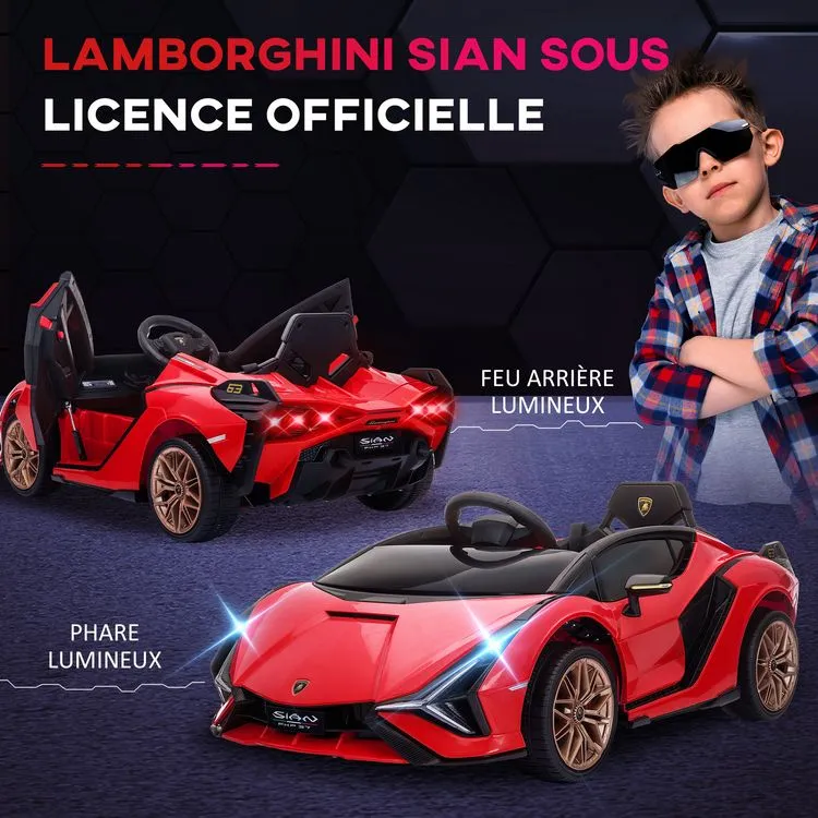 HOMCOM Voiture électrique Enfants De Sport Supercar 12 V - V. Max. 8 Km/h Effets Sonores + Lumineux Rouge 6 HOMCOM Voiture électrique Enfants De Sport Supercar 12 V - V. Max. 8 Km/h Effets Sonores + Lumineux Rouge – Image 4