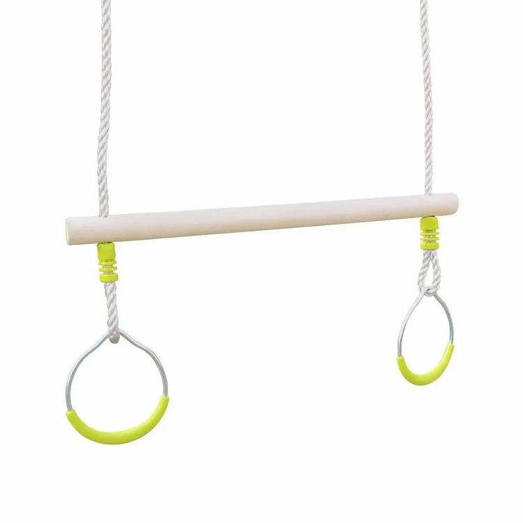 Alice's Garden Trapèze Bois Avec Paire D'anneaux Métal Pour Portique De 2 à 2.5m. Agrès Balançoire. Accessoire 3 Alice's Garden Trapèze Bois Avec Paire D'anneaux Métal Pour Portique De 2 à 2.5m. Agrès Balançoire. Accessoire