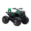 HOMCOM Voiture 4x4 Quad Buggy électrique Enfant 12 V 5 Km/h Max. Effets Lumineux Sonores Selle Avec Dossier Porte-bagage Avant Métal PP Vert Noir -Jeux d'imitation Soldes B2CD 1328