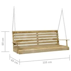 VIDAXL Balancelle Bois De Pin Impregne 155x65x60 Cm -Jeux d'imitation Soldes B2CD 1347