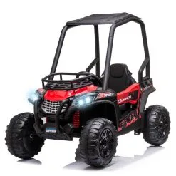 HOMCOM Voiture électrique Enfant 3 à 8 Ans - Buggy Quad électrique 120 W - V. Max. 6 Km/h - Télécommande - Effets Lumineux Sonores - Rouge