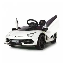 Jamara Ride-on Lamborghini Aventador SVJ Blanc 12V 2,4GHz -Jeux d'imitation Soldes B2CD 1355