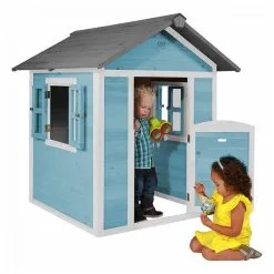 Axi House AXI Cabane Lodge En Bois Bleu Caraïbes -Jeux d'imitation Soldes B2CD 1362