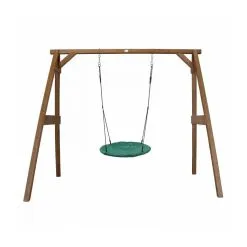 Axi House AXI Portique En Bois Marron Avec Balancoire Siege Nid Rond