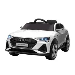 HOMCOM Voiture Véhicule électrique Enfant E-tron Sportback S Line 12 V - V. Max. 8 Km/h - Effets Sonores, Lumineux - Télécommande, Port USB, MP3 - Blanc