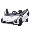 HOMCOM Voiture électrique Enfant Véhicule électrique Enfant De Sport Supercar 12 V - V. Max. 8 Km/h Télécommande Incluse Ouverture Portes MP3 USB Effets Sonores Lumineux Blanc -Jeux d'imitation Soldes B2CD 1415