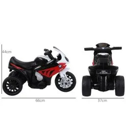 BMW Moto électrique Pour Enfants 3 Roues 6 V 2,5 Km/h Effets Lumineux Et Sonores Rouge BMW S1000 RR -Jeux d'imitation Soldes B2CD 1457