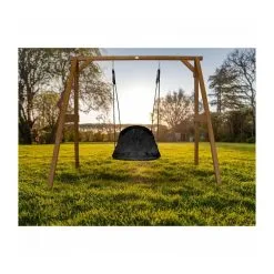 Axi House AXI Portique En Bois Marron Avec Balançoire Siège Nid Ovale 160x254x207cm -Jeux d'imitation Soldes B2CD 1472