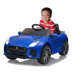 Jamara Ride-on Jaguar F-typee SVR Bleu 12V -Jeux d'imitation Soldes B2CD 1523