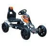 HOMCOM Kart à Pédales Go-Kart Enfants 122L X 60l X 70H Cm Ø Roues 29 Cm Siège Ergonomique Orange Noir -Jeux d'imitation Soldes B2CD 1543