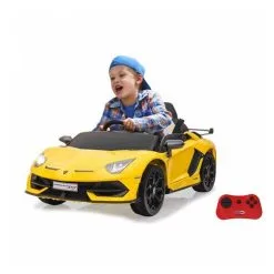 Jamara Ride-on Lamborghini Aventador SVJ Jaune 12V 2,4GHz -Jeux d'imitation Soldes B2CD 1611