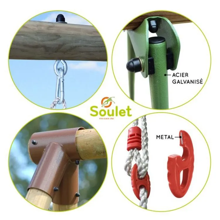 Soulet Portique En Bois JULIETTE - 3,48x1,89x2,20 6 Soulet Portique En Bois JULIETTE - 3,48x1,89x2,20 – Image 4