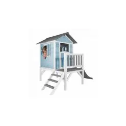 Axi House AXI Beach Lodge XL Maisonnette Caribbean Bleu Toboggan Gris -Jeux d'imitation Soldes B2CD 1689