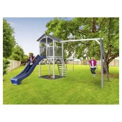 AXI Aire De Jeux En Bois Et Toboggan Bleu BEACH TOWER -Jeux d'imitation Soldes B2CD 1703