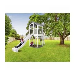 Axi House AXI Structure De Jeu Beach Tower Blanc Gris Avec Toboggan Blanc -Jeux d'imitation Soldes B2CD 1754