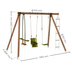 Soulet Portique En Bois SUZON - 3,18x1,89x2,20 -Jeux d'imitation Soldes B2CD 1763