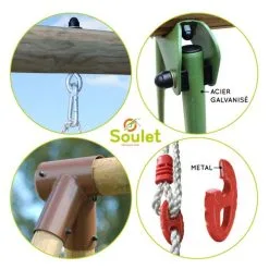 Soulet Portique En Bois SUZON - 3,18x1,89x2,20 -Jeux d'imitation Soldes B2CD 1766