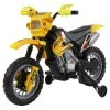 HOMCOM Moto Cross électrique Enfant 3 à 6 Ans 6 V Phares Klaxon Musiques 102 X 53 X 66 Cm Jaune Et Noir -Jeux d'imitation Soldes B2CD 1770