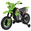 HOMCOM Moto Cross électrique Enfant 3 à 6 Ans 6 V Phares Klaxon Musiques 102 X 53 X 66 Cm Vert Et Noir -Jeux d'imitation Soldes B2CD 1812