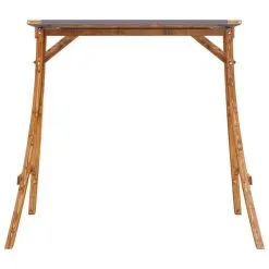 VIDAXL Cadre De Balançoire Toit Anthracite Bois Courbe A Finition Teck -Jeux d'imitation Soldes B2CD 1821