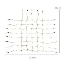 OUTSUNNY Filet D'escalade Enfant PE Filet à Grimper 3-6 Ans 1,5L X 2H M Crochets Acier Galvanisé -Jeux d'imitation Soldes B2CD 1842