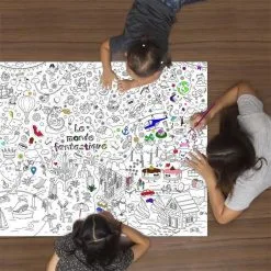 Paris Prix Poster XXL à Colorier Fantastique 100cm Blanc -Jeux d'imitation Soldes B2CD 189