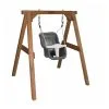 Axi House AXI Baby Swing Marron Avec Assise Gris Et Blanche -Jeux d'imitation Soldes B2CD 1905