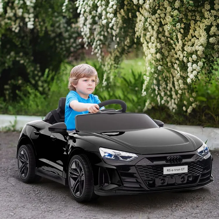 HOMCOM Véhicule électrique Enfant Audi RS E-tron GT V. Max. 5 Km/h Télécommande Effets Sonores + Lumineux Noir 4 HOMCOM Véhicule électrique Enfant Audi RS E-tron GT V. Max. 5 Km/h Télécommande Effets Sonores + Lumineux Noir – Image 2