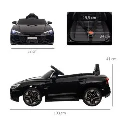 HOMCOM Véhicule électrique Enfant Audi RS E-tron GT V. Max. 5 Km/h Télécommande Effets Sonores + Lumineux Noir 10 HOMCOM Véhicule électrique Enfant Audi RS E-tron GT V. Max. 5 Km/h Télécommande Effets Sonores + Lumineux Noir -Jeux d'imitation Soldes B2CD 1914