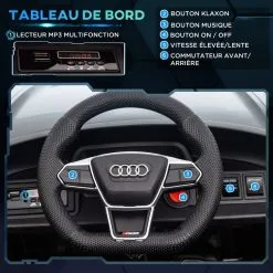 HOMCOM Véhicule électrique Enfant Audi RS E-tron GT V. Max. 5 Km/h Télécommande Effets Sonores + Lumineux Noir 13 HOMCOM Véhicule électrique Enfant Audi RS E-tron GT V. Max. 5 Km/h Télécommande Effets Sonores + Lumineux Noir -Jeux d'imitation Soldes B2CD 1917