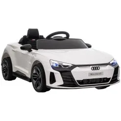 HOMCOM Véhicule électrique Enfant Audi RS E-tron GT V. Max. 5 Km/h Télécommande Effets Sonores + Lumineux Blanc