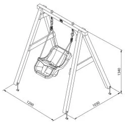 PRAGMA Portique Pour Bébé Avec Siège, Structure En Bois -Jeux d'imitation Soldes B2CD 1976