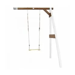 Axi House AXI Portique Mural En Bois Blanc Marron 1 Balançoire 160x171x207cm
