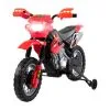 HOMCOM Moto Cross électrique Enfant 3 à 6 Ans 6 V Phares Klaxon Musiques 102 X 53 X 66 Cm Rouge Et Noir -Jeux d'imitation Soldes B2CD 1986