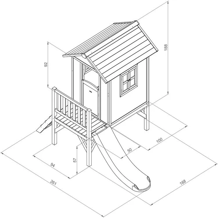 PRAGMA Maison En Bois LODGE XL Sur Pilotis Avec Toboggan 5 PRAGMA Maison En Bois LODGE XL Sur Pilotis Avec Toboggan – Image 3