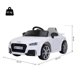 HOMCOM Véhicule électrique Enfant TT RS 12 V 35 W V. Max. 3 Km/h Télécommande Effets Sonores + Lumineux Blanc -Jeux d'imitation Soldes B2CD 2009