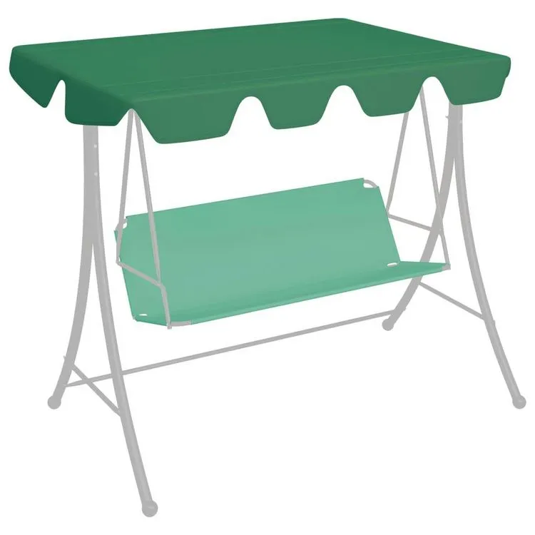 VIDAXL Toit De Rechange De Balançoire Vert 150/130x70/105 Cm 3 VIDAXL Toit De Rechange De Balançoire Vert 150/130x70/105 Cm